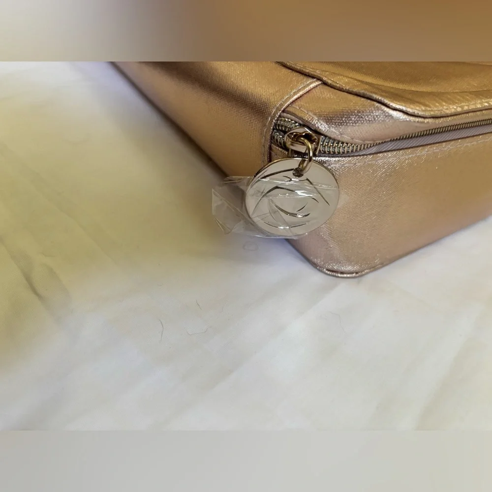Lancôme Women’s Vegan Leather Cosmetic/Travel Carrying Case in Rose Gold Sz OS